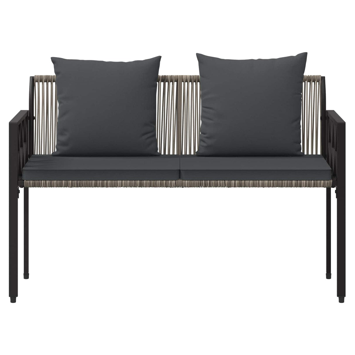 vidaXL Buitenbanken 2 -Seater 116 x 56 x 75 cm poly rattan