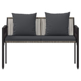vidaXL Buitenbanken 2 -Seater 116 x 56 x 75 cm poly rattan