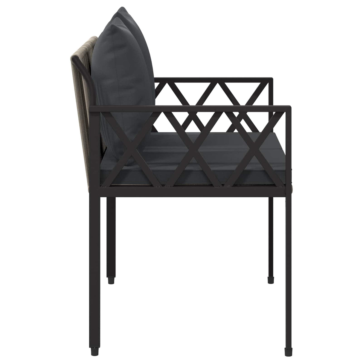 vidaXL Buitenbanken 2 -Seater 116 x 56 x 75 cm poly rattan