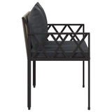vidaXL Buitenbanken 2 -Seater 116 x 56 x 75 cm poly rattan