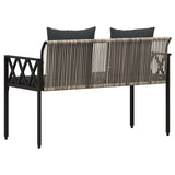 vidaXL Buitenbanken 2 -Seater 116 x 56 x 75 cm poly rattan