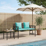 vidaXL Buitenbanken 2 -Seater 116 x 56 x 75 cm poly rattan