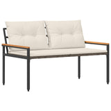 vidaXL Garden Lounge Set 4 Pieces Cream White Poly Rattan