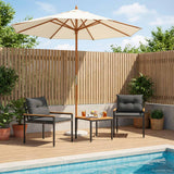 vidaXL Garden Lounge Set 4 Pieces Cream White Poly Rattan
