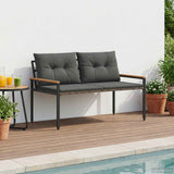 vidaXL Tuinbank 2 -Seater 116 x 67,5 x 72 cm poly rattan Crèmewit