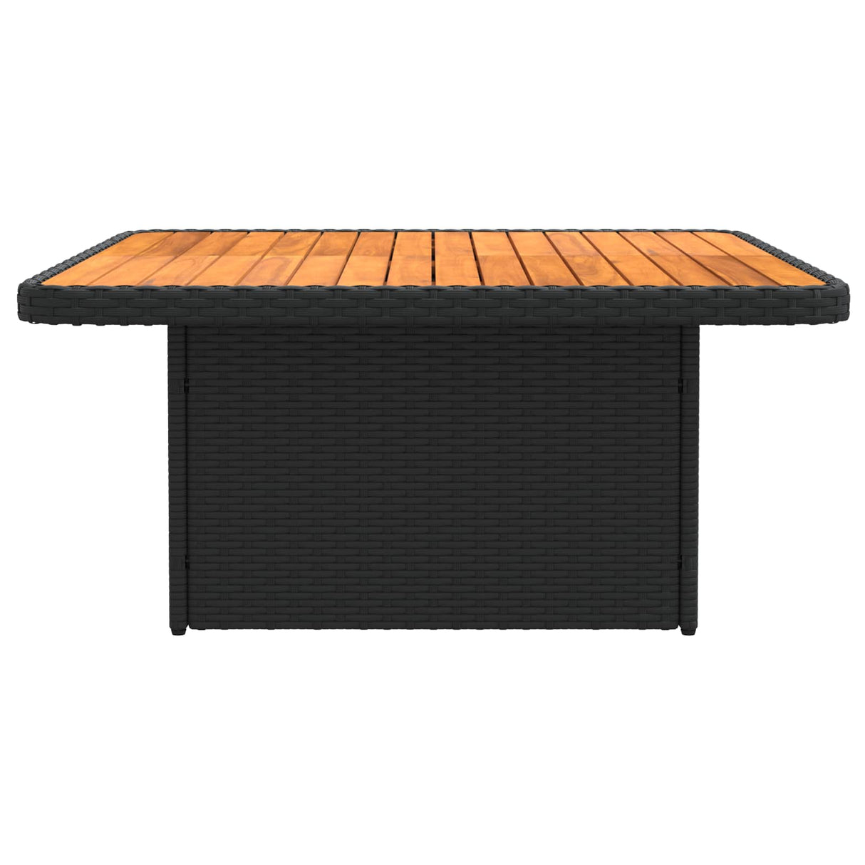 vidaXL 2 Stuk Tuin middelste sofa met opklaptafel poly rattan Zwart
