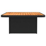 vidaXL 2 Stuk Tuin middelste sofa met opklaptafel poly rattan Zwart