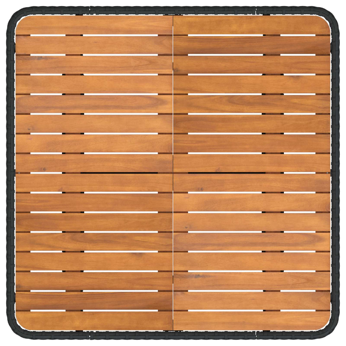 vidaXL 2 Stuk Tuin middelste sofa met opklaptafel poly rattan Zwart