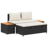 vidaXL Buiten bank set 4 -Seater 4 pcs 55 x 30 x 39 cm