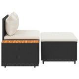 vidaXL Buiten bank set 4 -Seater 4 pcs 55 x 30 x 39 cm