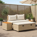 vidaXL Buiten bank set 4 -Seater 4 pcs 55 x 30 x 39 cm