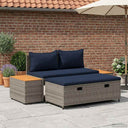 vidaXL Buiten bank set 4 -Seater 4 pcs 55 x 30 x 39 cm