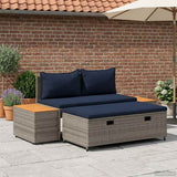 vidaXL Buiten bank set 4 -Seater 4 pcs 55 x 30 x 39 cm