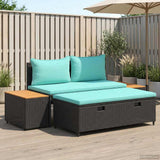 vidaXL Buiten bank set 4 -Seater 4 pcs 55 x 30 x 39 cm