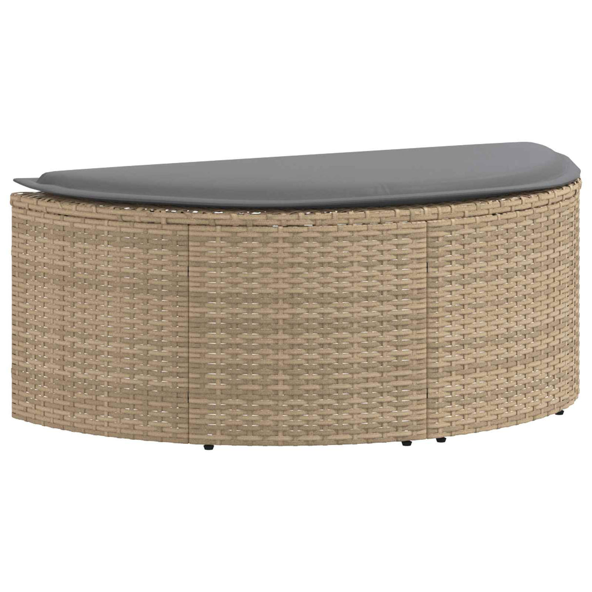 vidaXL Tuinbed met parasol poly rattan bruin