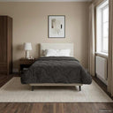 vidaXL Volledig Jaar Dekbed Gekwilt Antraciet 135 x 200 cm