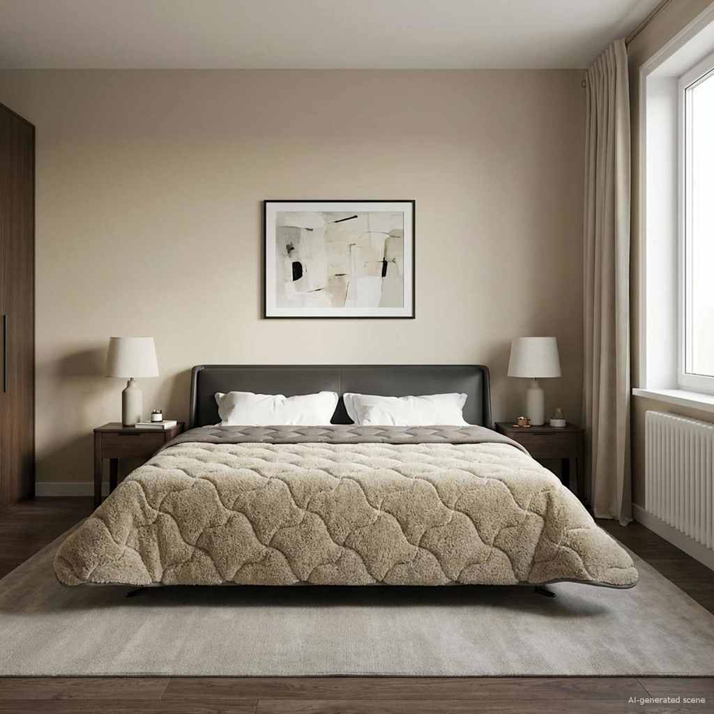 vidaXL Volledig Jaar Dekbed Gekwilt Antraciet 135 x 200 cm