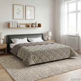 vidaXL Volledig Jaar Dekbed Gekwilt Antraciet 135 x 200 cm