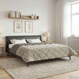 vidaXL Volledig Jaar Dekbed Gekwilt Antraciet 135 x 200 cm