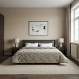 vidaXL Volledig Jaar Dekbed Gekwilt Antraciet 135 x 200 cm