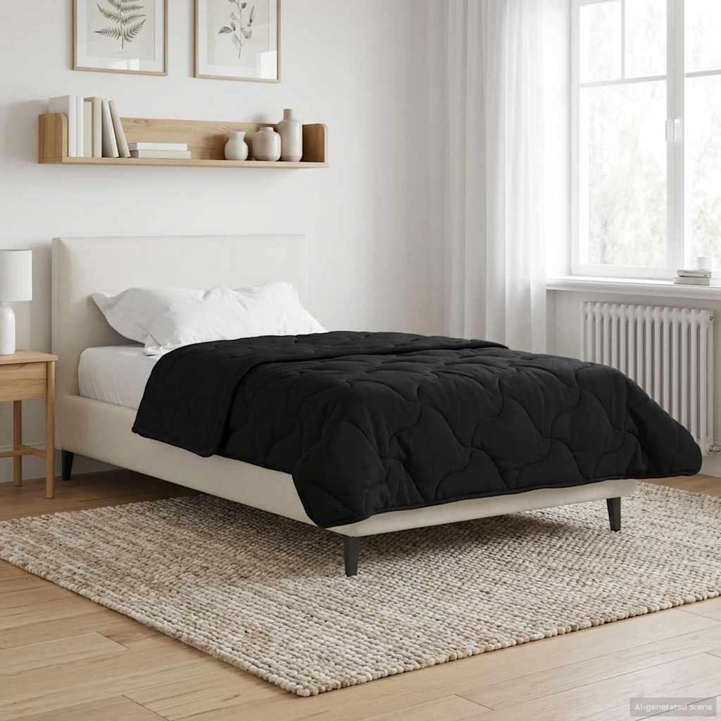 vidaXL Volledig Jaar Dekbed Gekwilt Antraciet 135 x 200 cm