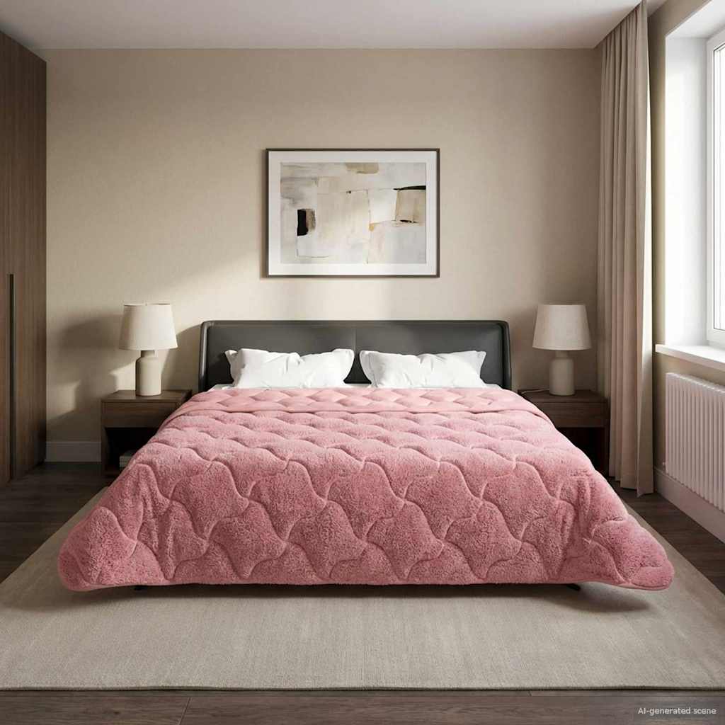 vidaXL Volledig Jaar Dekbed Gekwilt Antraciet 135 x 200 cm