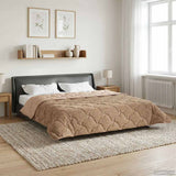 vidaXL Volledig Jaar Dekbed Gekwilt Antraciet 135 x 200 cm