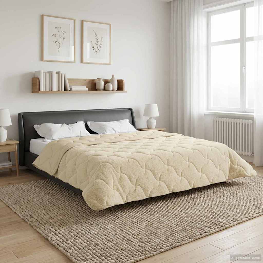 vidaXL Volledig Jaar Dekbed Gekwilt Antraciet 135 x 200 cm