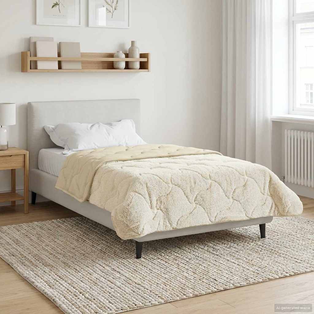 vidaXL Volledig Jaar Dekbed Gekwilt Antraciet 135 x 200 cm
