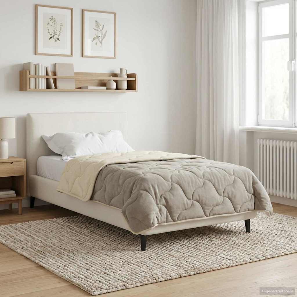 vidaXL Volledig Jaar Dekbed Gekwilt Antraciet 135 x 200 cm