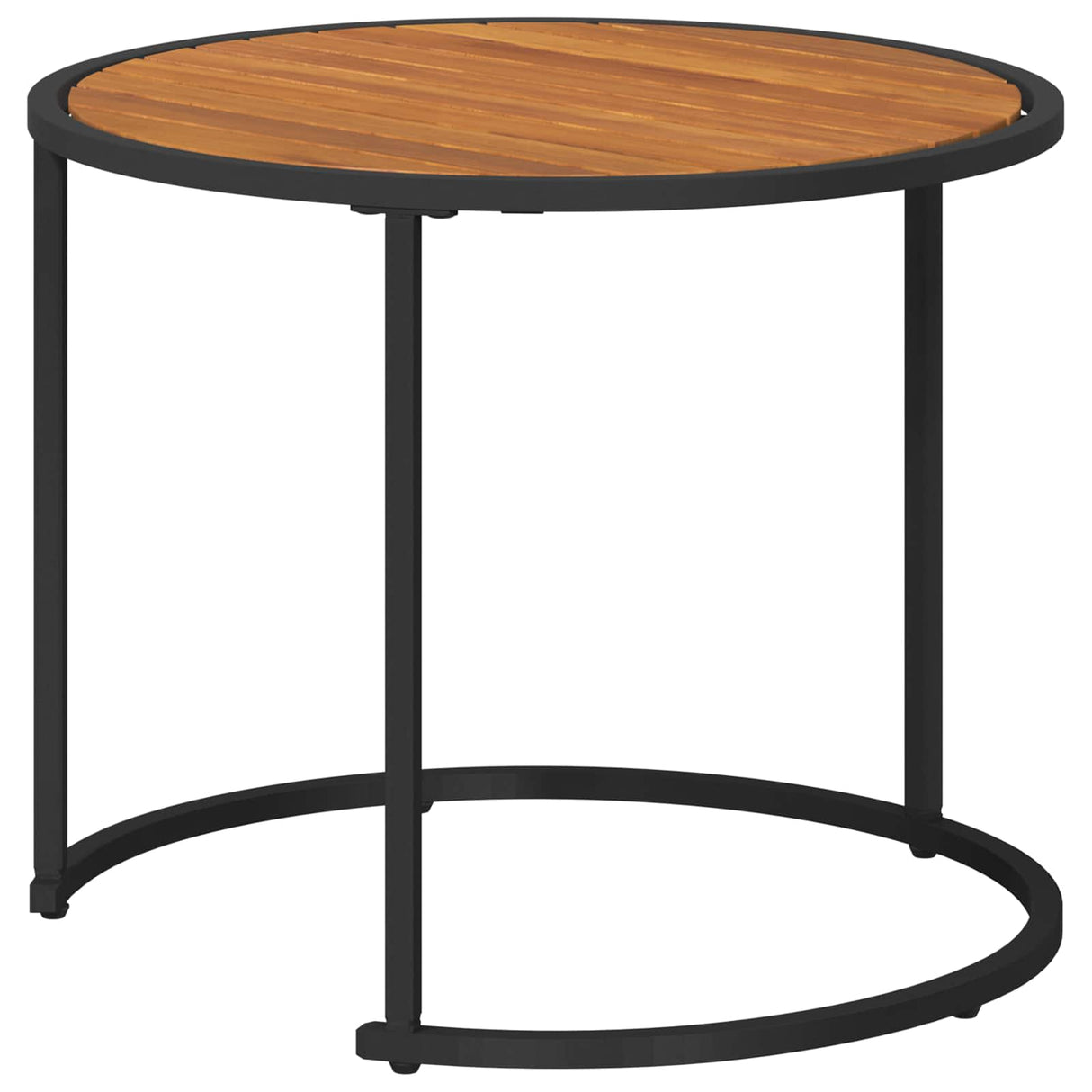 vidaXL Koffietafel Set 2 pcs Naturel en Zwart 55 x 55 x 45 cm