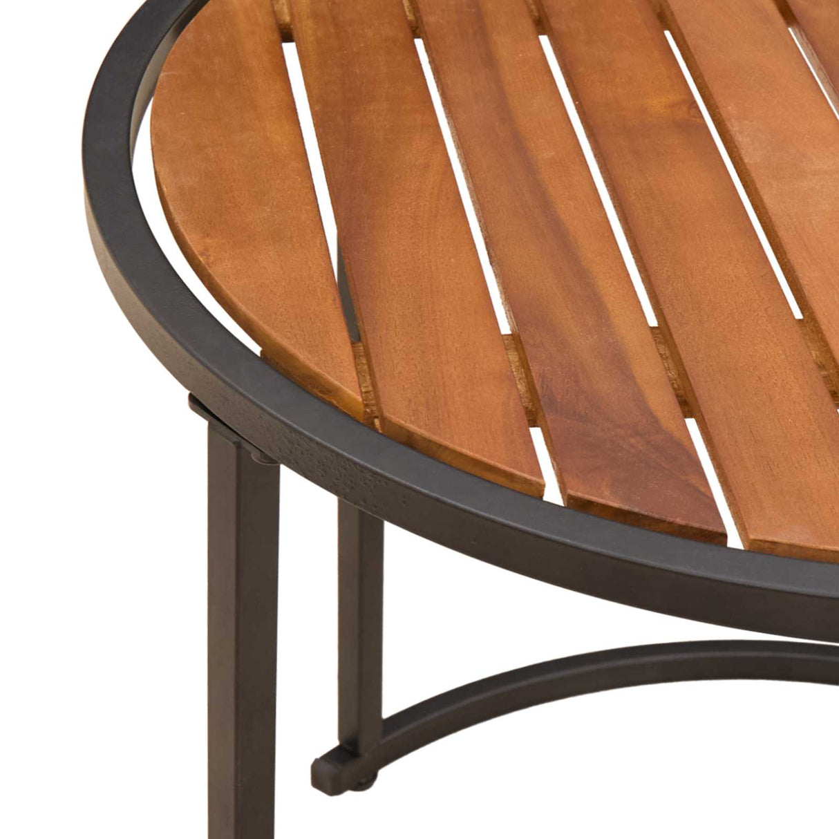 vidaXL Koffietafel Set 2 pcs Naturel en Zwart 55 x 55 x 45 cm