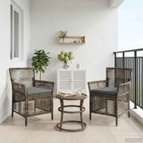 vidaXL Buitenzit met kussen 2 pcs Zwart en Crème poly rattan