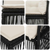 vidaXL Hoeksofa eenheid Zwart poly rattan