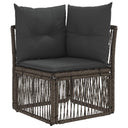 vidaXL Hoeksofa eenheid Zwart poly rattan