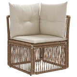 vidaXL Hoeksofa eenheid Zwart poly rattan