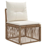 vidaXL Hoeksofa eenheid Zwart poly rattan