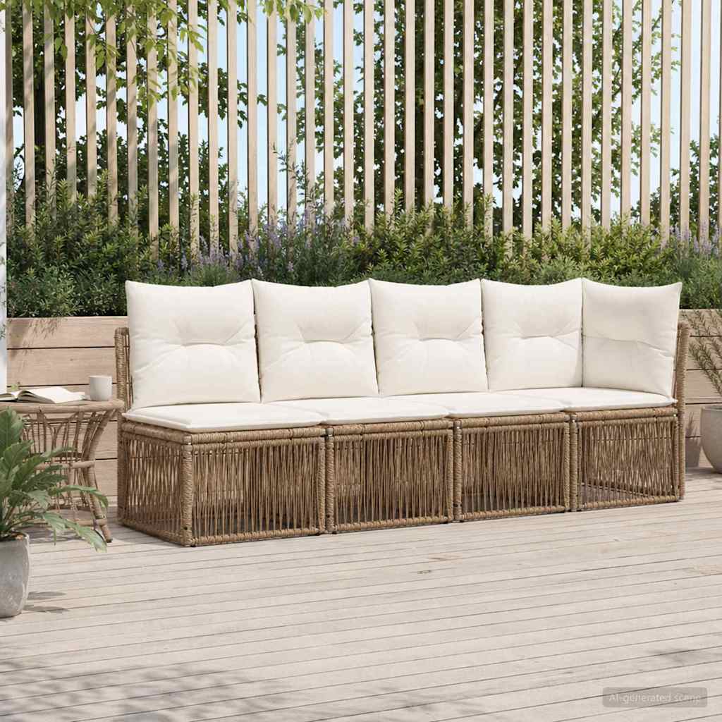 vidaXL Hoeksofa eenheid Zwart poly rattan