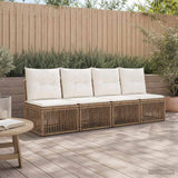 vidaXL Hoeksofa eenheid Zwart poly rattan