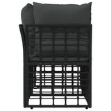vidaXL Buiten loveseat 2 pcs Zwart en Donker Grijs poly rattan