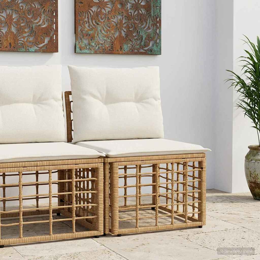 vidaXL Modulair Buitenkant Hoekbank Eenheid Zwart poly rattan