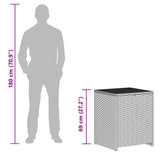 vidaXL Kussenbox 55 x 55 x 69 cm staal