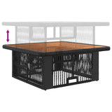 vidaXL Tuin Eettafel Set met kussen 3 pcs Beige en Crème poly rattan