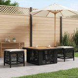 vidaXL Tuin Eettafel Set met kussen 3 pcs Beige en Crème poly rattan