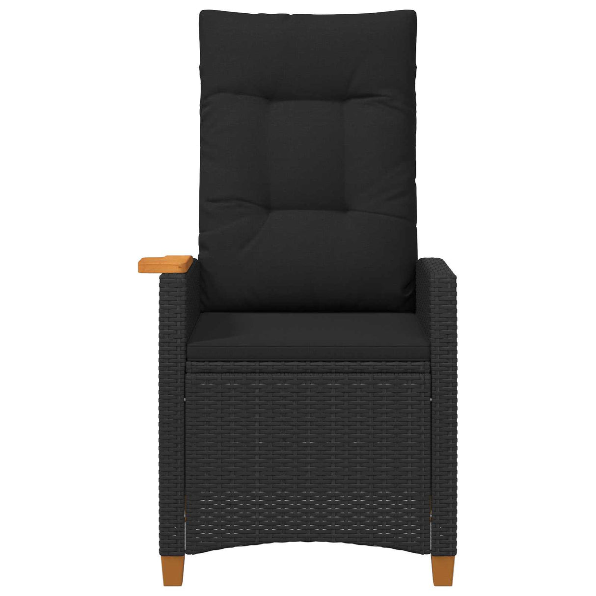 vidaXL Verstelbare stoel met theetafel Zwart 62 x 64 x 112 cm
