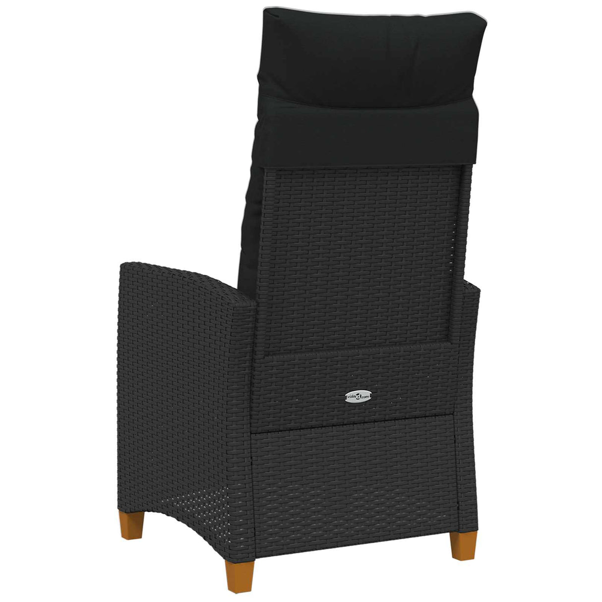 vidaXL Verstelbare stoel met theetafel Zwart 62 x 64 x 112 cm