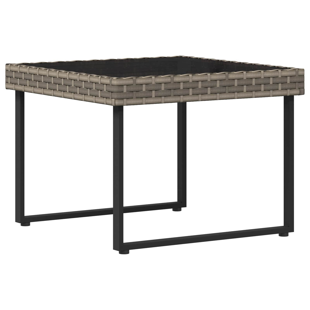 vidaXL Tuinsofa set met kussen 2 pcs Grijs Poly Rattan en Staal