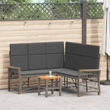 vidaXL Tuin verstelbare bank set Zwart 164 x 164 x 112 cm poly rattan