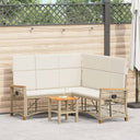 vidaXL Tuin verstelbare bank set Zwart 164 x 164 x 112 cm poly rattan
