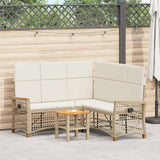 vidaXL Tuin verstelbare bank set Zwart 164 x 164 x 112 cm poly rattan